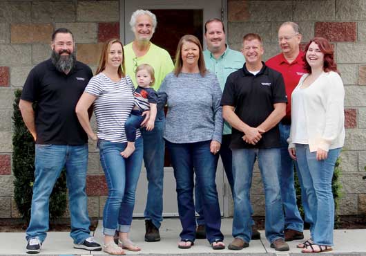 Family values are important to the close-knit team at Control Electric Services, Inc. Key members of the Florida-based company include (l-r): Michael and Melissa Leischner, Joseph Patti, Susan Orefice, Sam McMillian, James Faust, Joseph Azar and Mequaela Trulock.